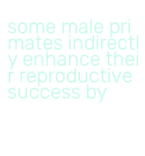 some male primates indirectly enhance their reproductive success by